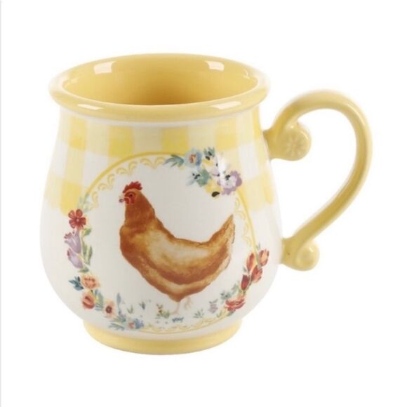 The Pioneer Woman set of 4 - 16 ounce Gingham latte Mugs -Cow- Chicken -Hat Boot - Picture 3 of 6